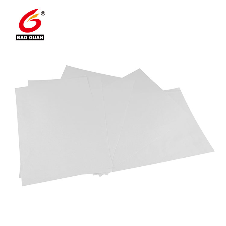 Silicone coated white glassine release paper